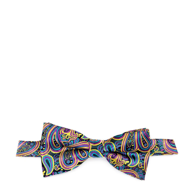 Vibrant Yellow Extraordinary Paisley Bow Tie Paul Malone Bow Ties - Paul Malone.com