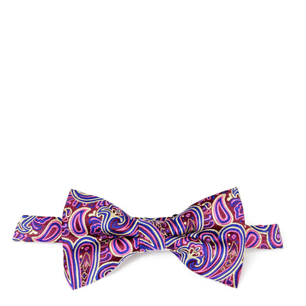 Viola Pink Extraordinary Paisley Bow Tie Paul Malone Bow Ties - Paul Malone.com