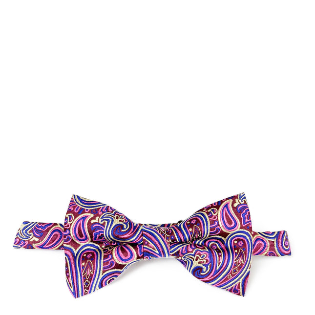 Viola Pink Extraordinary Paisley Bow Tie Paul Malone Bow Ties - Paul Malone.com