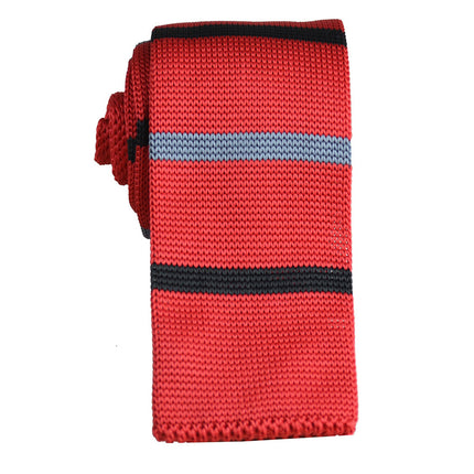 True Red Striped Knit Tie by Paul Malone Paul Malone Ties - Paul Malone.com