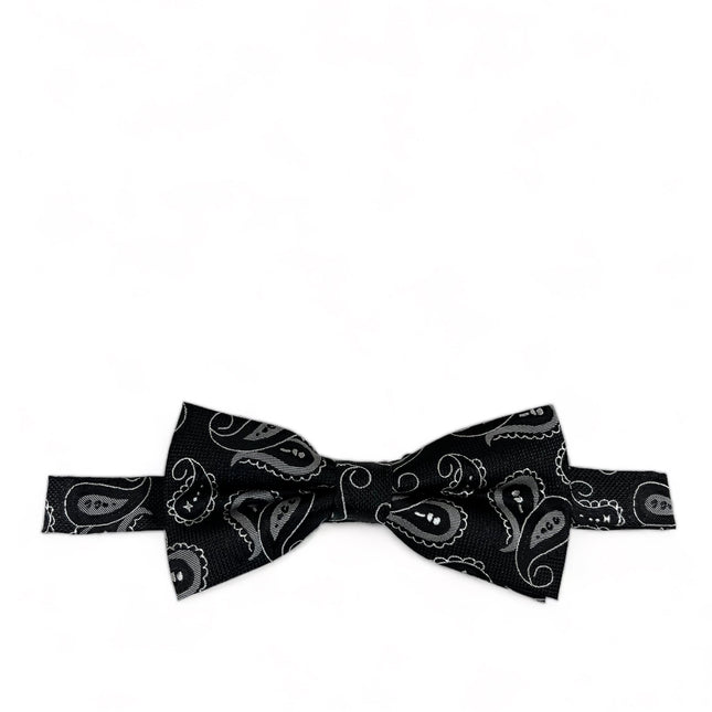 Black Artisan Paisley Bow Tie Paul Malone Bow Ties - Paul Malone.com