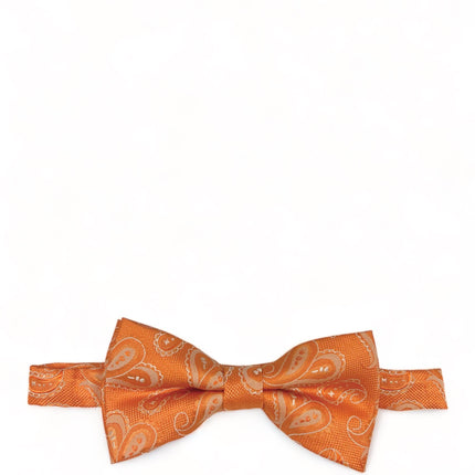 Orange Artisan Paisley Bow Tie Paul Malone Bow Ties - Paul Malone.com