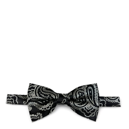 Black Fashionable Paisley Bow Tie Paul Malone Bow Ties - Paul Malone.com