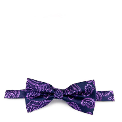 Patrician Purple Fashionable Paisley Bow Tie Paul Malone Bow Ties - Paul Malone.com