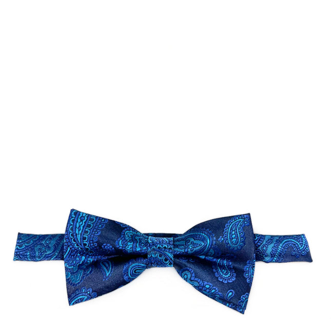 Palace Blue Fashionable Paisley Bow Tie Paul Malone Bow Ties - Paul Malone.com