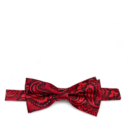Red Fashionable Paisley Bow Tie Paul Malone Bow Ties - Paul Malone.com