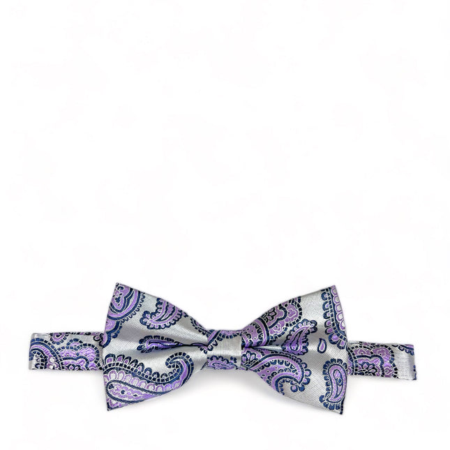 Violet Fashionable Paisley Bow Tie Paul Malone Bow Ties - Paul Malone.com