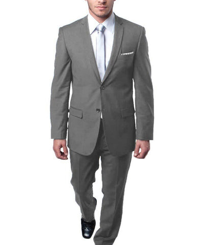 Suit Clearance: Ultra Slim Light Grey Men's Suit 34R Tazio  - Paul Malone.com