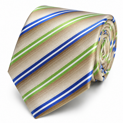 Blue and Green Striped Men's Tie and Pocket Square Paul Malone Ties - Paul Malone.com