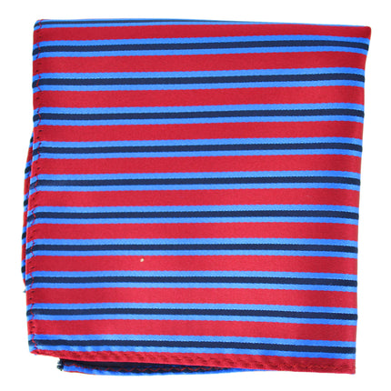Red, Blue and Black Striped Pocket Square BerlinBound Pocket Square - Paul Malone.com