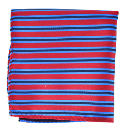 Red, Blue and Black Striped Pocket Square BerlinBound Pocket Square - Paul Malone.com