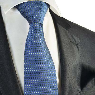 Blue Polka Dot Men's Necktie Paul Malone Ties - Paul Malone.com