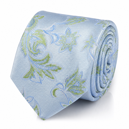 Sky Blue and Green Necktie Set Paul Malone Ties - Paul Malone.com