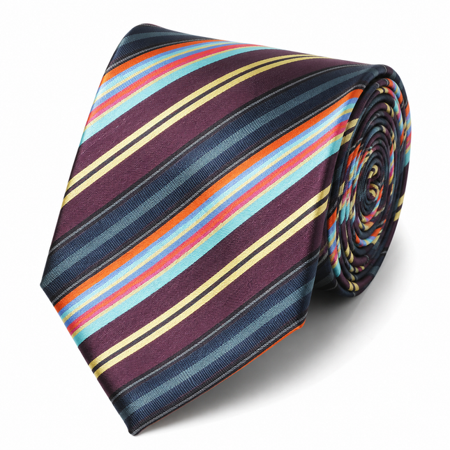Grape Striped Men's Necktie