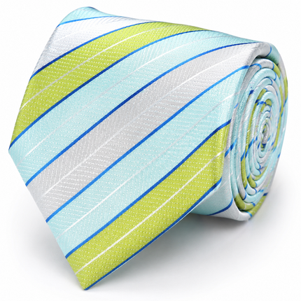 Turquoise, Green and Silver Men's Tie and Pocket Square Paul Malone Ties - Paul Malone.com