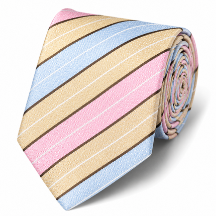 Pink, Sand and Baby Blue Tie Paul Malone Ties - Paul Malone.com