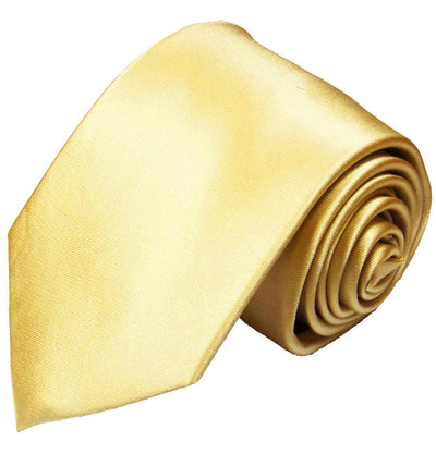 Solid Lite Yellow Necktie and Pocket Square Paul Malone Ties - Paul Malone.com