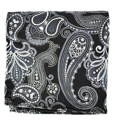 Black and White Paisley Men's Pocket Square BerlinBound Pocket Square - Paul Malone.com