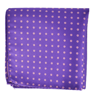 Violet on Purple Polka Dots Men's Pocket Square BerlinBound Pocket Square - Paul Malone.com