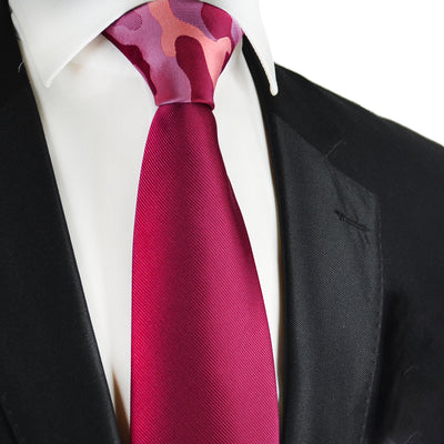 Solid Plum Contrast Knot Tie by Paul Malone Paul Malone Ties - Paul Malone.com