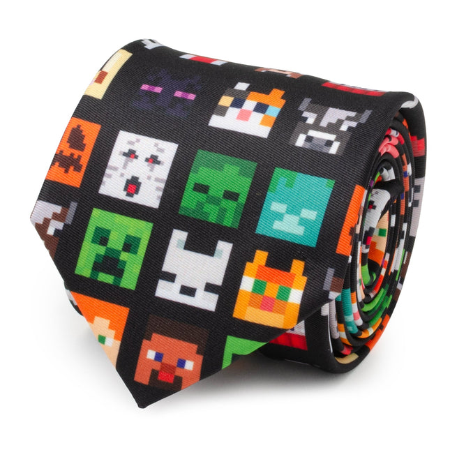 Minecraft Character Black Men's Tie Marvel Ties - Paul Malone.com