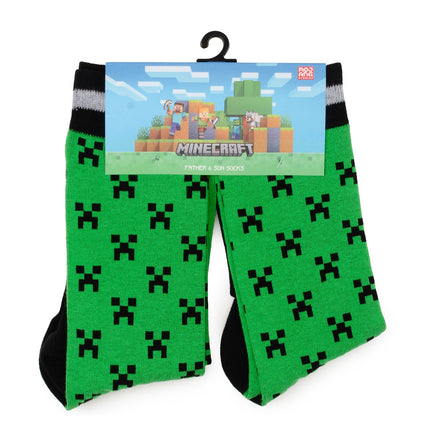 Minecraft Creeper Green Father/Son Sock Set Minecraft Socks - Paul Malone.com