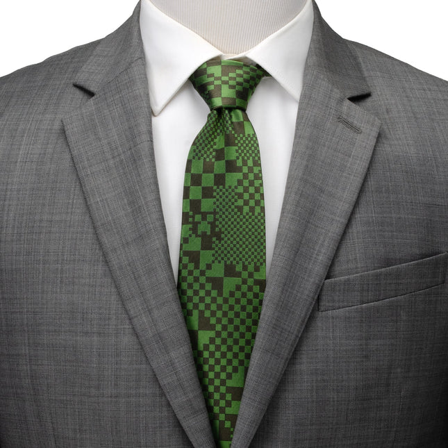 Minecraft Hidden Creeper Green Men's Tie Marvel Ties - Paul Malone.com