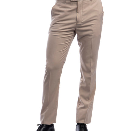 3 piece Tan Slim Fit Men's Suit with Vest Set Sean Alexander Suits - Paul Malone.com