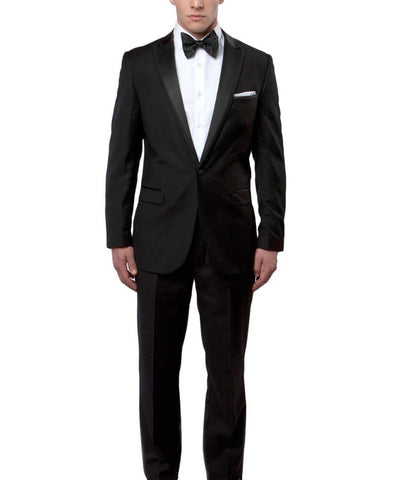 Suit Clearance: Black Slim Men's Tuxedo Suit 40R Bryan Michaels Suits - Paul Malone.com