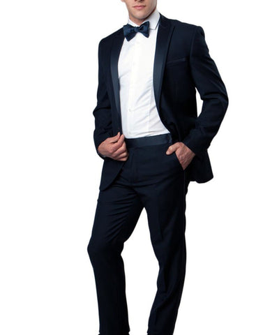Suit Clearance: Navy Slim Men's Tuxedo Suit 40L Bryan Michaels Suits - Paul Malone.com