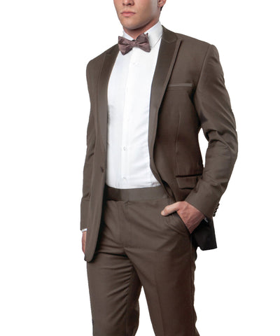 Dark Tan Suit For Men Formal Suits For All Ocassions M217S-04