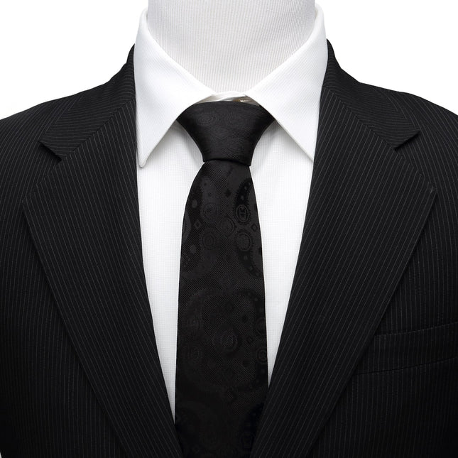 Marvel Avengers Paisley Icons Print Black Tie Marvel Ties - Paul Malone.com