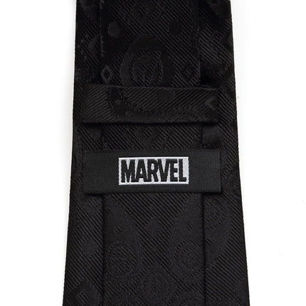 Marvel Avengers Paisley Icons Print Black Tie Marvel Ties - Paul Malone.com