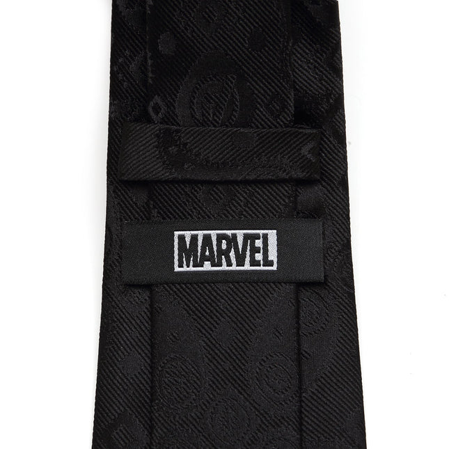 Marvel Avengers Paisley Icons Print Black Tie Marvel Ties - Paul Malone.com