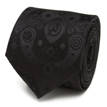 Marvel Avengers Paisley Icons Print Black Tie Marvel Ties - Paul Malone.com