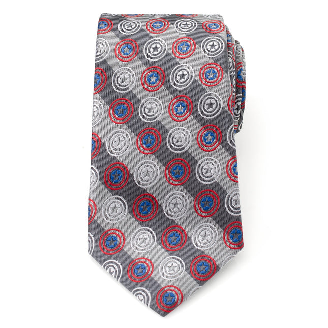 Marvel Captain America Gray Stripe Men's Tie Marvel Ties - Paul Malone.com