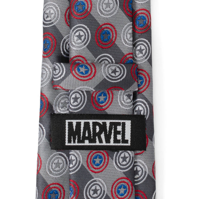 Marvel Captain America Gray Stripe Men's Tie Marvel Ties - Paul Malone.com