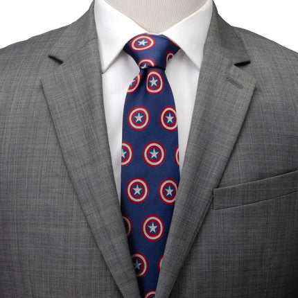 Marvel Captain America Hidden Message Blue Men's Tie Marvel Ties - Paul Malone.com