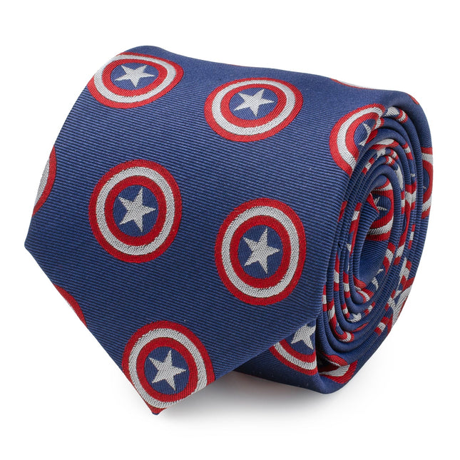 Marvel Captain America Hidden Message Blue Men's Tie Cufflinks.com Tie - Paul Malone.com