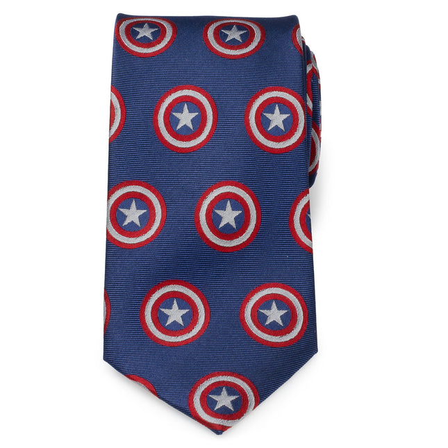 Marvel Captain America Hidden Message Blue Men's Tie Cufflinks.com Tie - Paul Malone.com