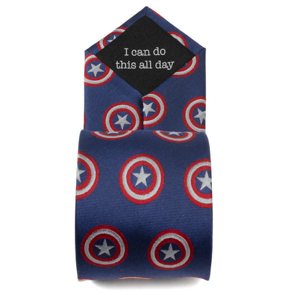 Marvel Captain America Hidden Message Blue Men's Tie Marvel Ties - Paul Malone.com