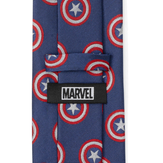 Marvel Captain America Hidden Message Blue Men's Tie Cufflinks.com Tie - Paul Malone.com