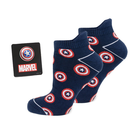 Marvel Captain America Navy Ankle Sock Gift Set Marvel Socks - Paul Malone.com