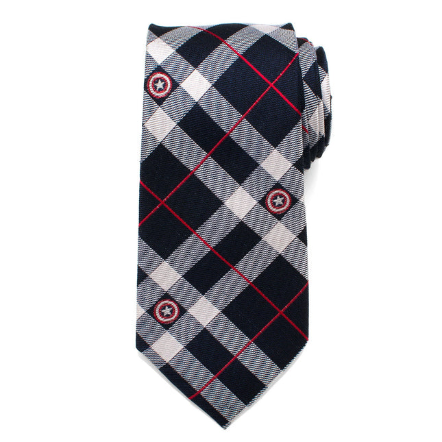 Marvel Captain America Blue Plaid Tie Marvel Ties - Paul Malone.com