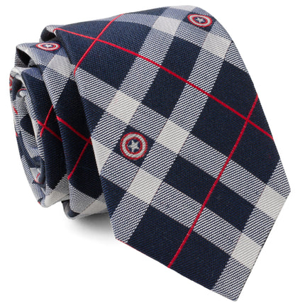 Marvel Captain America Blue Plaid Tie Marvel Ties - Paul Malone.com