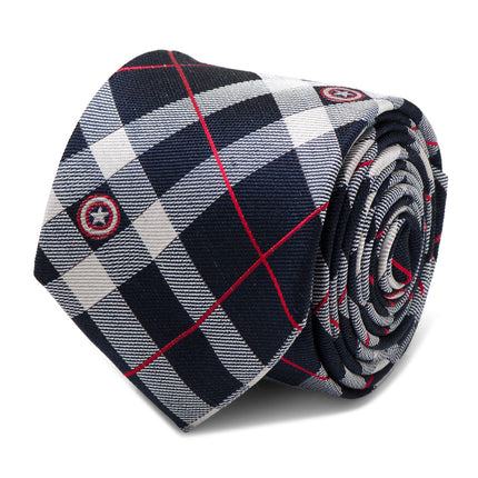 Marvel Captain America Blue Plaid Tie Marvel Ties - Paul Malone.com