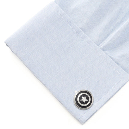 Marvel Captain America Shield Stainless Steel Cufflinks Marvel Cufflinks - Paul Malone.com