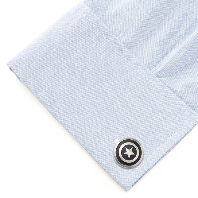 Marvel Captain America Shield Stainless Steel Cufflinks Marvel Cufflinks - Paul Malone.com