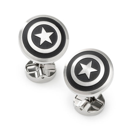 Marvel Captain America Shield Stainless Steel Cufflinks Marvel Cufflinks - Paul Malone.com