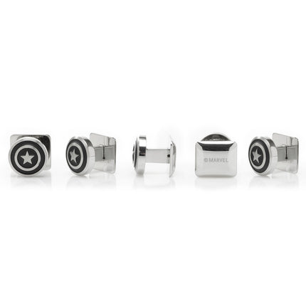 Marvel Captain America Shield Stainless Steel 5-Stud Set Marvel Stud Set - Paul Malone.com